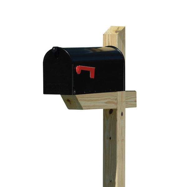 6 In. Natural Brown Wood Mailbox Post